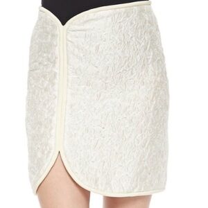 3.1 Phillip Lim Textured Brocade Cream Mini Skirt
